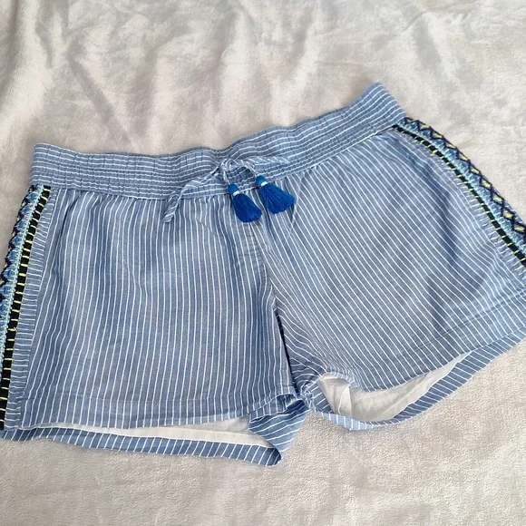 Vineyard Vines blue striped embroidered shorts, small - Picture 1 of 10